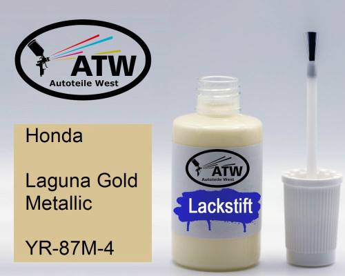 Honda, Laguna Gold Metallic, YR-87M-4: 20ml Lackstift, von ATW Autoteile West.